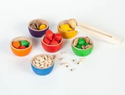 Grapat Coloured Bowls & Acorns 15 Grapat Coloured Bowls & Acorns -Children Toy Store Grapat Bowls Acorns 03