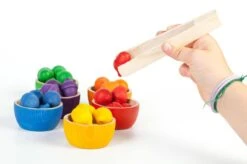 Grapat Coloured Bowls & Acorns 16 Grapat Coloured Bowls & Acorns -Children Toy Store Grapat Bowls Acorns 04