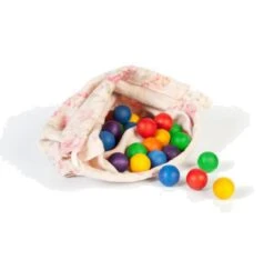 Grapat Coloured Wooden Marbles 36 Pieces