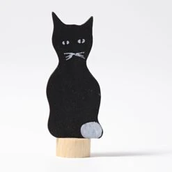 Grimm's Black Cat Candle Holder Decoration