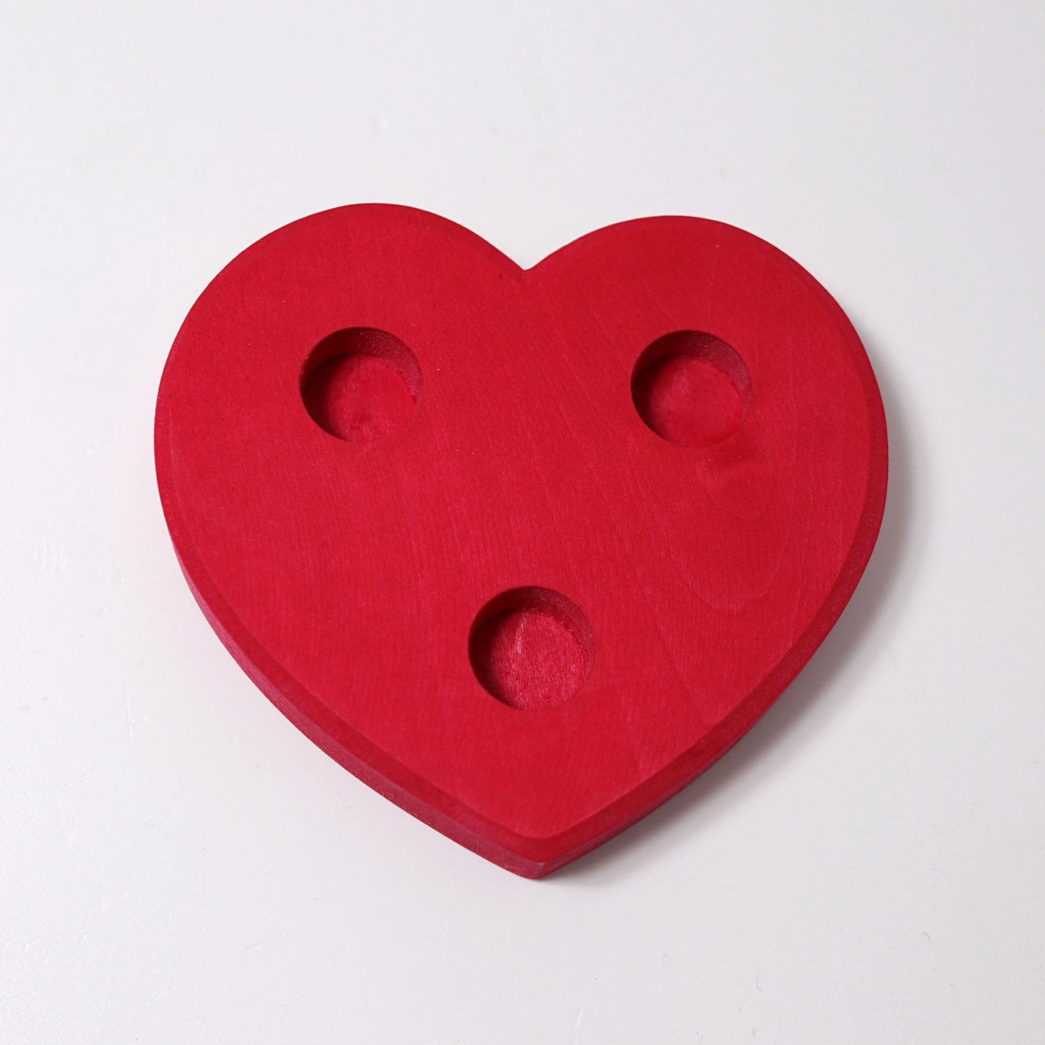 Grimm's Large Heart Candle Holder - Red 3 Grimm's Large Heart Candle Holder - Red