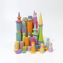 Grimm’s Rollers Large Building Set Pastel -Children Toy Store Grimm sRollersLargeBuilding 3SetPastel