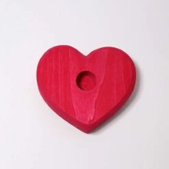 Grimm's Small Heart Candle Holder - Red