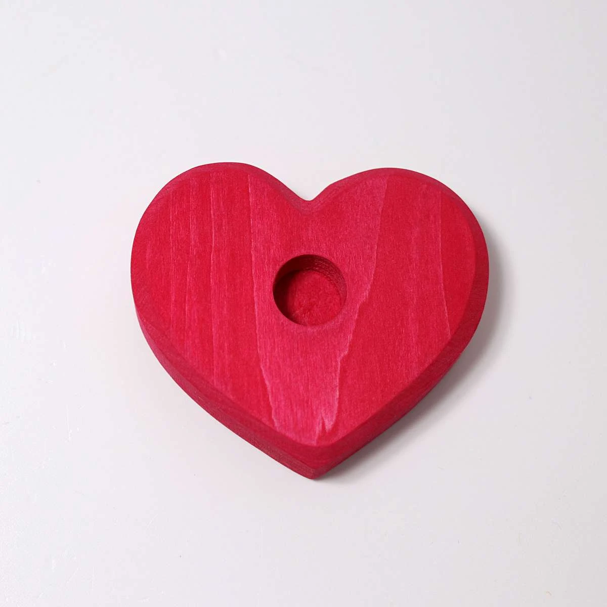 Grimm's Small Heart Candle Holder - Red 3 Grimm's Small Heart Candle Holder - Red