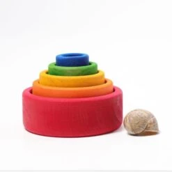 Grimm’s Stacking Bowls Red -Children Toy Store Grimm sStackingBowlsRed 8