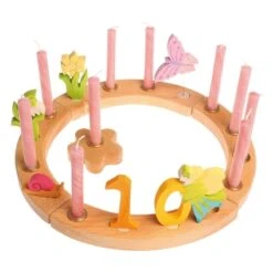 Grimm’s Birthday Ring 16 Holes - Natural -Children Toy Store Grimms 16 Hole Birthday ring