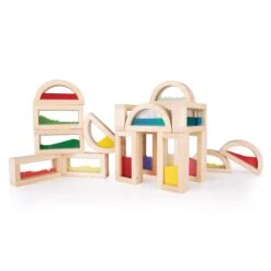 Guidecraft Sensory Rainbow Blocks - 18 Pc. Set 12 Guidecraft Sensory Rainbow Blocks - 18 Pc. Set -Children Toy Store GuidecraftSensoryRainbowBlocks 18pc.set 5
