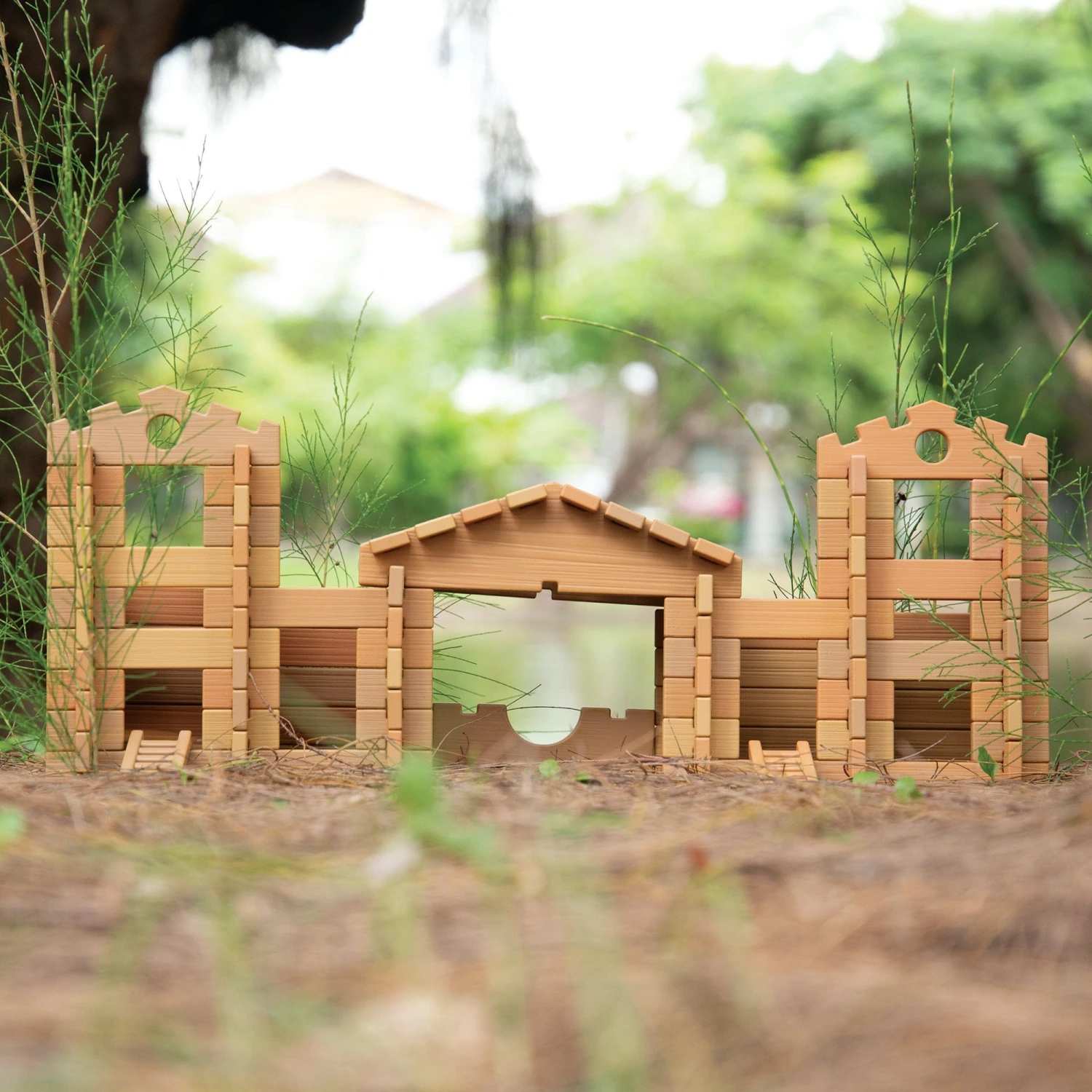 Guidecraft Tabletop Notch Blocks - Western 129 Pc. Set 7 Guidecraft Tabletop Notch Blocks - Western 129 Pc. Set - Image 5