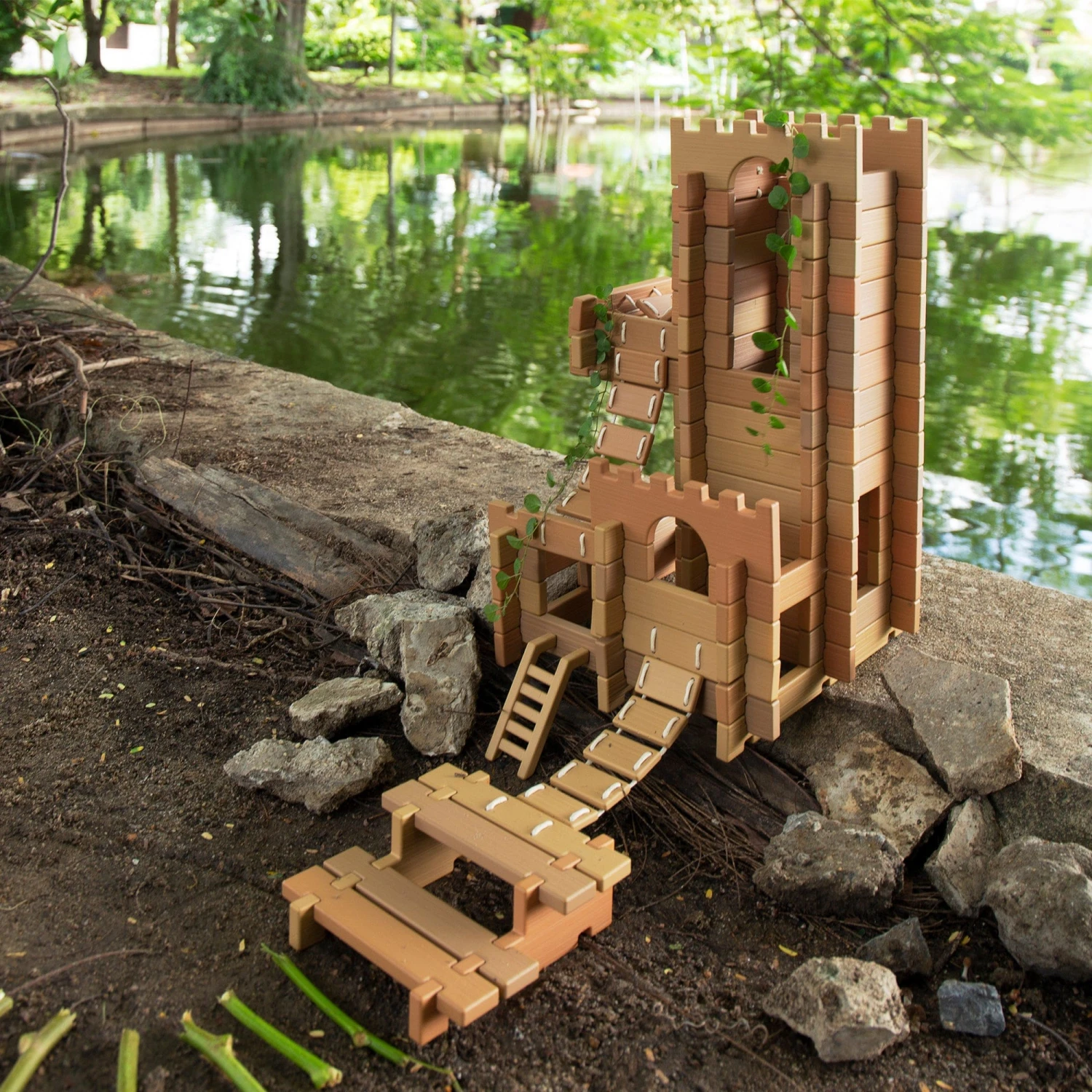 Guidecraft Tabletop Notch Blocks - Western 129 Pc. Set 12 Guidecraft Tabletop Notch Blocks - Western 129 Pc. Set - Image 10