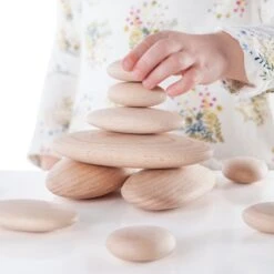 Guidecraft Wood Stackers River Stones -Children Toy Store GuidecraftWoodStackersRiverStones 3