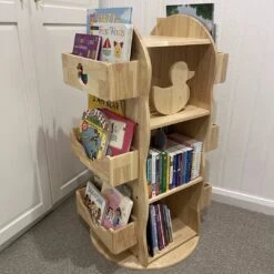 My Duckling Revolving Solid Wood Bookcase -Children Toy Store IMG 2835