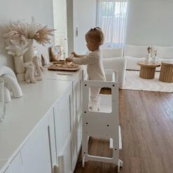 My Duckling Adjustable Learning Tower 2 In 1 –White -Children Toy Store IMG 5868