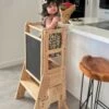 My Duckling Solid Wood Adjustable Learning Tower 3in1 - Deluxe (Duck Stool Handle)