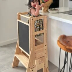 My Duckling Solid Wood Adjustable Learning Tower 3in1 - Deluxe (Duck Stool Handle) 27 My Duckling Solid Wood Adjustable Learning Tower 3in1 - Deluxe (Duck Stool Handle) -Children Toy Store Ija 8