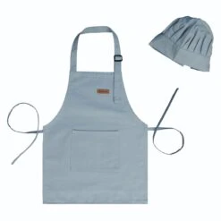 My Duckling Kids Chef Apron & Hat Set-Blue