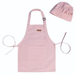 My Duckling Kids Chef Apron & Hat Set-Pink