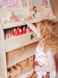 My Duckling Solid Wood 2in1 Display Bookcase (Duck) -Children Toy Store LittleWrens 10