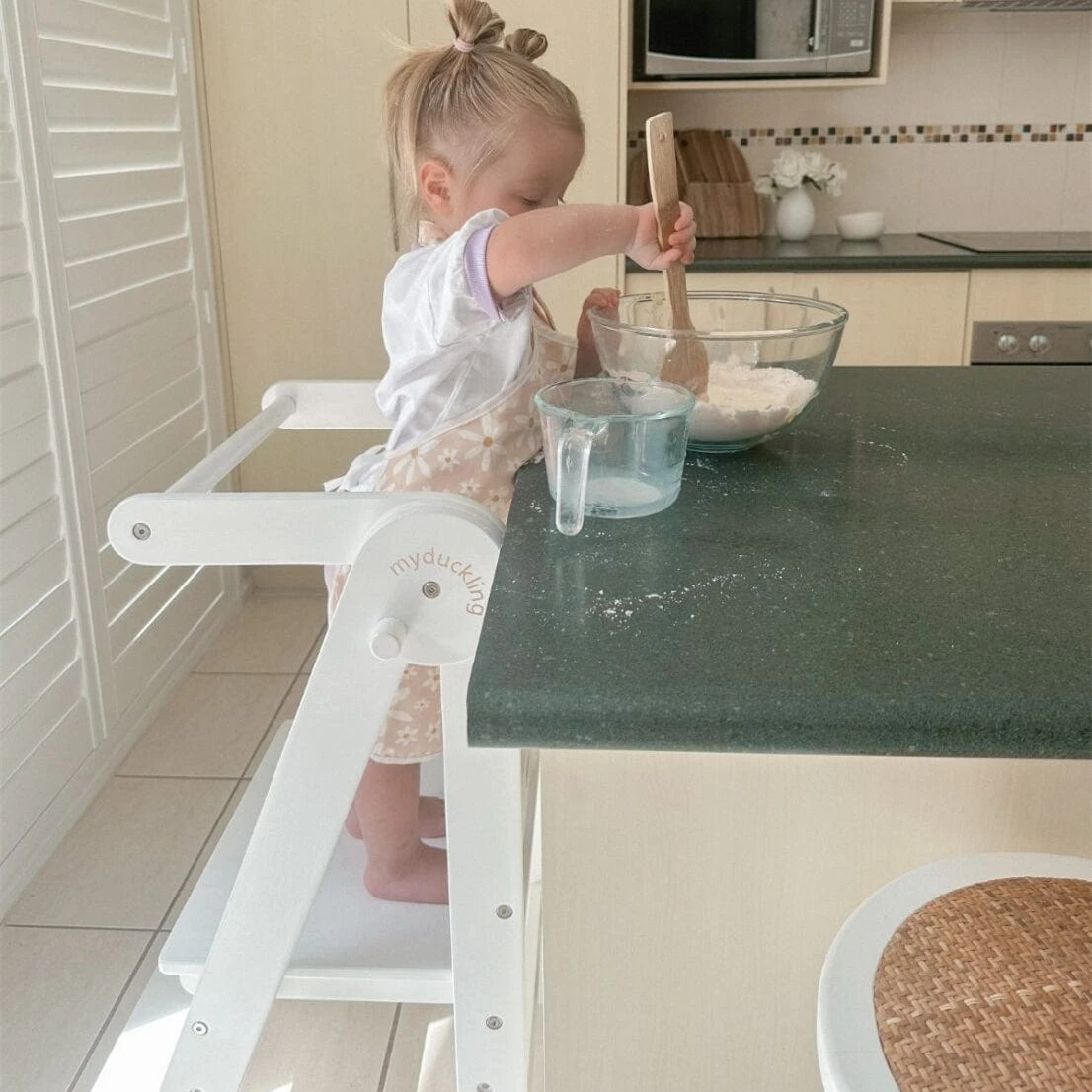 My Duckling Deluxe Folding Adjustable Learning Tower - White 3 My Duckling Deluxe Folding Adjustable Learning Tower - White