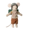 Maileg Hiker Mouse Big Brother Thin Stripes 2 Maileg Hiker Mouse Big Brother Thin Stripes -Children Toy Store MailegHikerMouseBigBrotherThinStripes