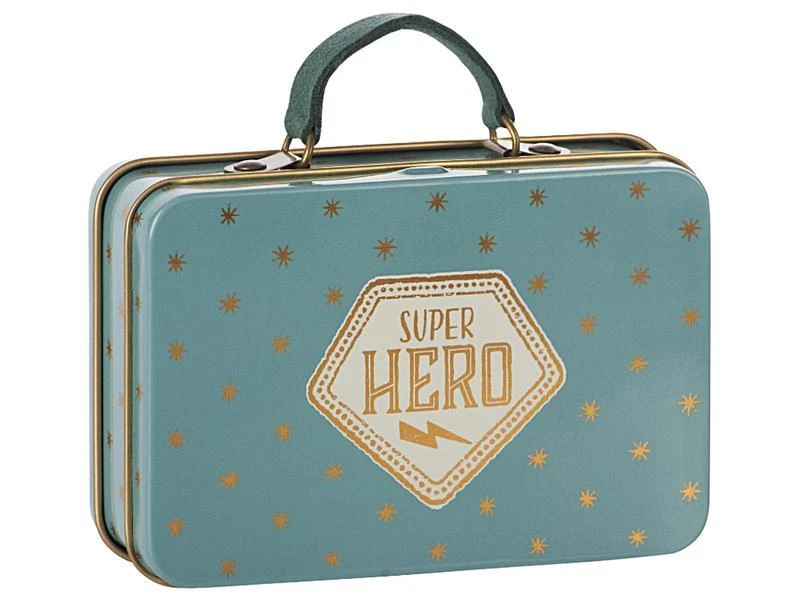 Maileg Metal Suitcase Blue Gold Stars 3 Maileg Metal Suitcase Blue Gold Stars