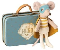 Maileg Superhero Mouse In Suitcase
