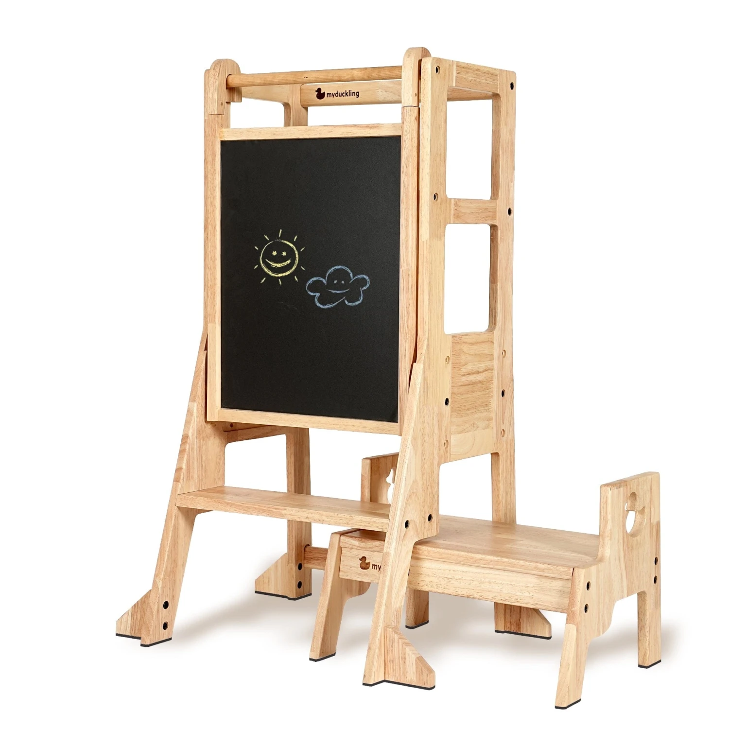 My Duckling Solid Wood Adjustable Learning Tower 3in1 - Deluxe (Duck Stool Handle) 8 My Duckling Solid Wood Adjustable Learning Tower 3in1 - Deluxe (Duck Stool Handle) - Image 6