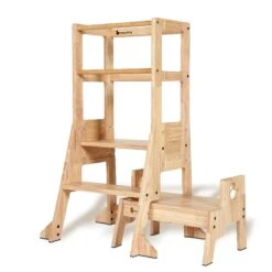 My Duckling Solid Wood Adjustable Learning Tower 3in1 - Deluxe (Duck Stool Handle) 17 My Duckling Solid Wood Adjustable Learning Tower 3in1 - Deluxe (Duck Stool Handle) -Children Toy Store MyDuckling2024NewDeluxeSolidWoodAdjustableLearningTower DuckwithRectangleHandle4 2