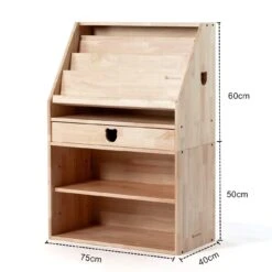 My Duckling Solid Wood 2in1 Display Bookcase (Bear) 17 My Duckling Solid Wood 2in1 Display Bookcase (Bear) -Children Toy Store MyDucklingSolidWood2in1DisplayBookcase Bear