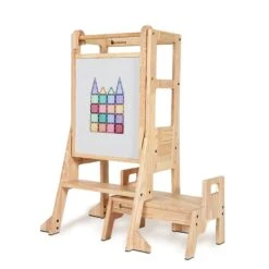 My Duckling Solid Wood Adjustable Learning Tower 3in1 - Deluxe(Rectangle Stool Handle) -Children Toy Store MyDucklingSolidWoodAdjustableLearningTower3in1 Deluxe SquareStoolHandle 2 fbd3fa12 da2a 41cd acbe 331852ce9750