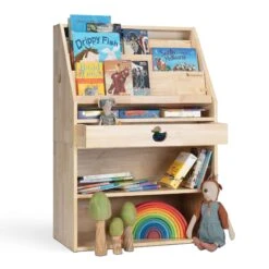 My Duckling Solid Wood 2in1 Display Bookcase (Duck) -Children Toy Store MyDucklings00084 Edit