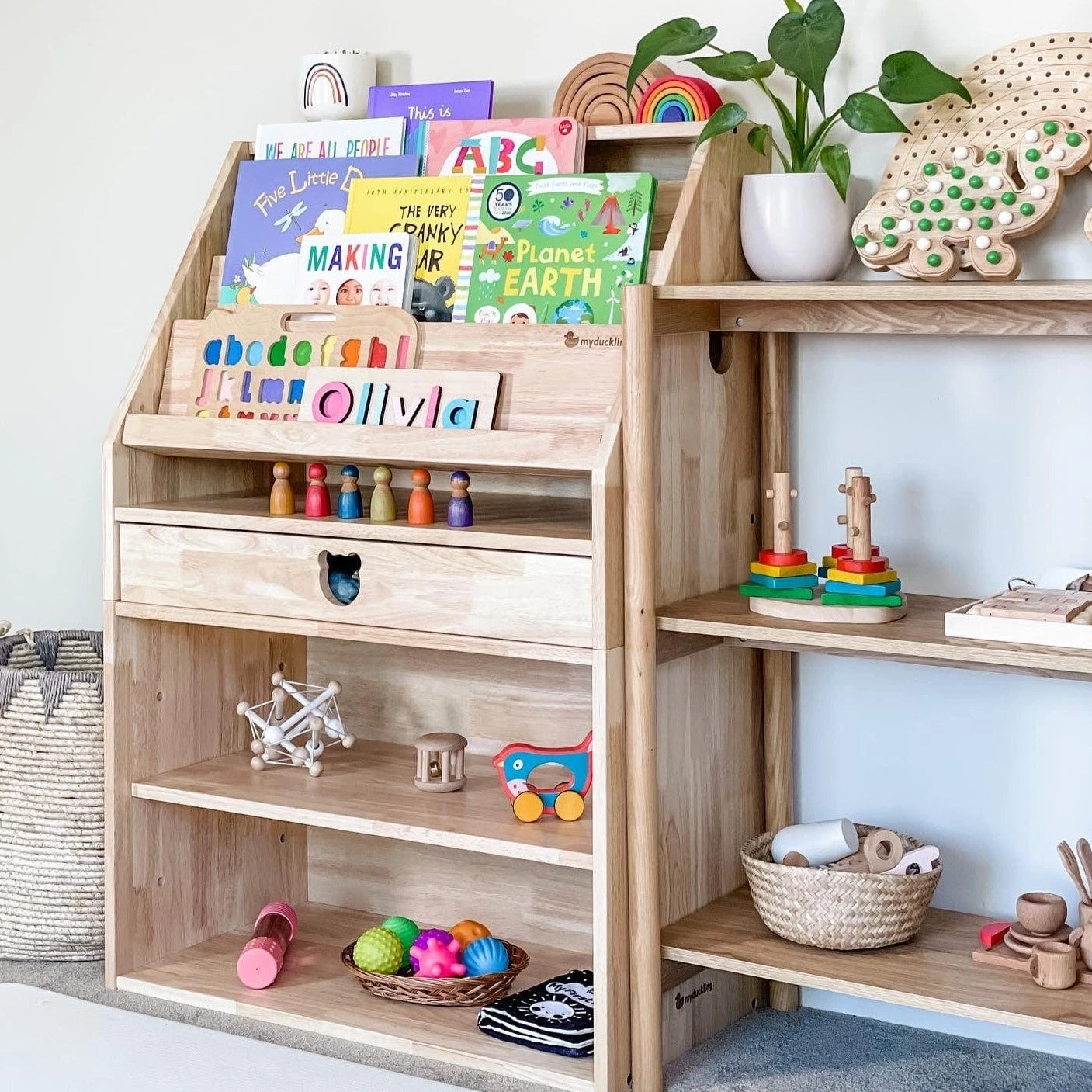 My Duckling Solid Wood 2in1 Display Bookcase (Bear) 11 My Duckling Solid Wood 2in1 Display Bookcase (Bear) - Image 9