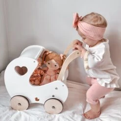 My Duckling Isla Doll Pram Walker - White