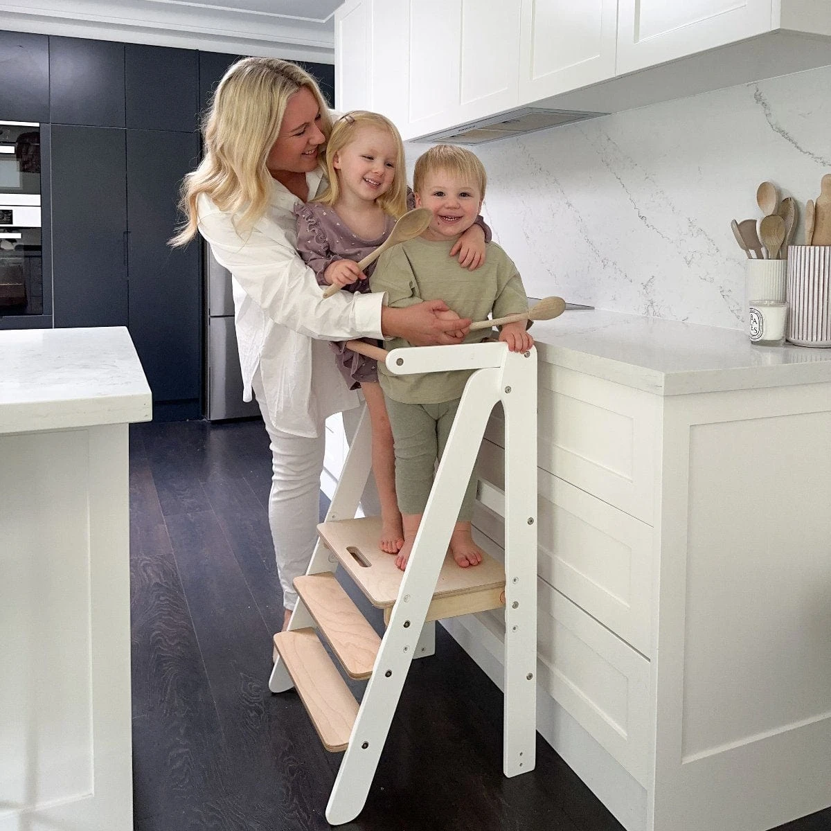 Toypark Folding Learning Tower - White/Natural 14 Toypark Folding Learning Tower - White/Natural - Image 12