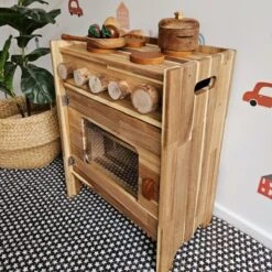 QToys Natural Wooden Stove -Children Toy Store QToysNaturalWoodenStove 2 1