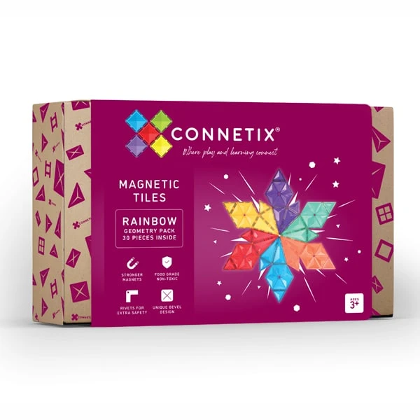 Connetix Tiles 30 Piece Geometry Pack 3 Connetix Tiles 30 Piece Geometry Pack