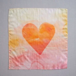 Sarah's Silks Mini Playsilks Heart -Children Toy Store Sarahs Silks Mini Silk Heart Orange 1