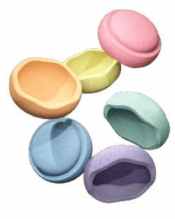 Stapelstein Mini Rainbow Pastel 6 13 Stapelstein Mini Rainbow Pastel 6 -Children Toy Store Stapelstein Original Mini rainbow pastel flying