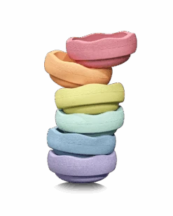 Stapelstein Mini Rainbow Pastel 6 14 Stapelstein Mini Rainbow Pastel 6 -Children Toy Store Stapelstein Original Mini rainbow pastel physical shadow