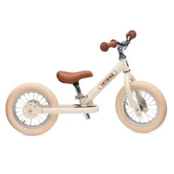 Trybike 2 In 1 Steel Balance Bike - Cream (New Colour)