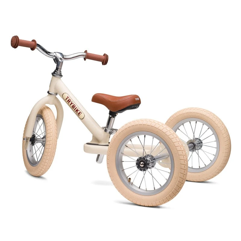 Trybike 2 In 1 Steel Balance Bike - Cream (New Colour) 7 Trybike 2 In 1 Steel Balance Bike - Cream (New Colour) - Image 5
