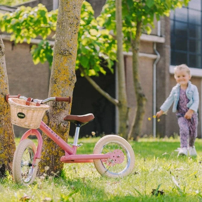 Trybike 2 In 1 Vintage Steel Balance Bike - Pink 11 Trybike 2 In 1 Vintage Steel Balance Bike - Pink - Image 9