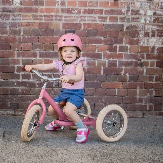 Trybike 2 In 1 Vintage Steel Balance Bike - Pink 13 Trybike 2 In 1 Vintage Steel Balance Bike - Pink - Image 11