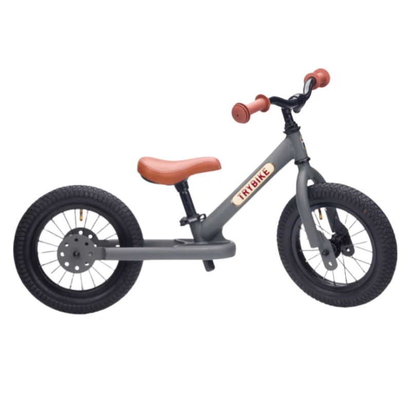 Trybike 2 In 1 Steel Balance Bike - Grey 4 Trybike 2 In 1 Steel Balance Bike - Grey - Image 2