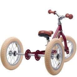 Trybike 2 In 1 Vintage Steel Balance Bike - Red -Children Toy Store TB6175 4