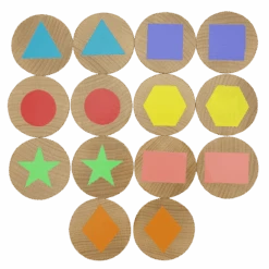 Freckled Frog Shapes Wooden Matching Pairs