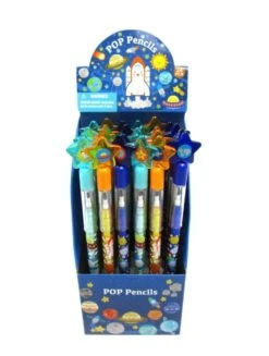 Children Toy Store -Children Toy Store Tiny Mills Outer Space Rocket Multi Point Pencils 24pcs 01