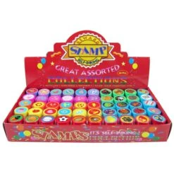 Tiny Mills - Small Round Stamps In Display Box (50pcs) -Children Toy Store Tiny Mills Small round stamps in display box 50pcs 01