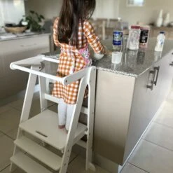 Toypark Folding Learning Tower-White -Children Toy Store ToyparkFoldingLearningTower White 1