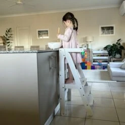 Toypark Folding Learning Tower-White -Children Toy Store ToyparkFoldingLearningTower White