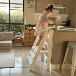 Toypark Folding Learning Tower-White -Children Toy Store ToyparkFoldingLearningTower White 5